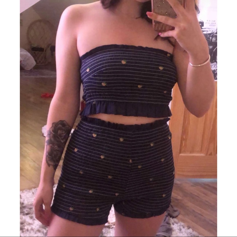 Matching peach set urban outfitters size S